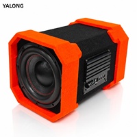 Subwoofer de voiture double unité 10 pouces 12V actif avec radiateur passif, haut-parleur de basses à double driver pour coffre arrière OEM ODM