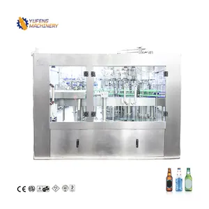 Full Turnkey 5000BPH Beer Glass Bottle Washing Filling Capping Machine