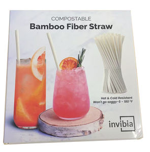 قشة شرب ورقية صديقة للبيئة قابلة لإعادة الاستخدام، بديل للاستخدام مرة واحدة، مصنوعة من ألياف نباتية طبيعية قابلة للتحلل الحيوي، مثالية للمشروبات أثناء التخييم. - Product Image 6