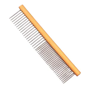 OEM Pet Stainless Steel Comb Dog Hair Removal Cat Comb Brush Pet Metal Grooming Comb