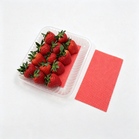Tapis absorbants fins en gros pour la conservation de l'humidité, feuilles absorbantes jetables à haute capacité SAP pour l'emballage de raisins, cerises, légumes et produits frais