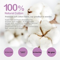 Serviettes hygiéniques de nuit quotidiennes en coton doux, non parfumées, post-partum, 155 mm – Vente en gros directe usine