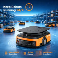 Batterie au lithium AGV AMR 24V 50Ah LiFePO4 avec communication CAN RS485 pour véhicule robotisé à guidage automatique (AGV) et cycle profond