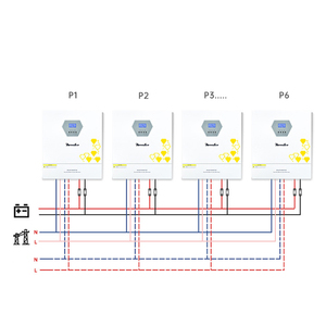 อินเวอร์เตอร์ไฮบริดพลังงานแสงอาทิตย์แบบไซน์เวฟ 11 กิโลวัตต์ พร้อมความสามารถเชื่อมต่อกริดและใช้งานแบบออฟกริด ความถี่สูง 50/60 เฮิรตซ์ สำหรับใช้ในครัวเรือน - Product Image 2