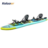 Planche de SUP gonflable double avec système de repose-pieds en métal bateau de pêche planche de surf gonflable