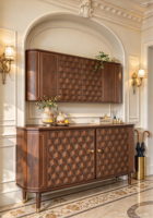 Panneau mural KISSWOOD en placage de bois, marqueterie artisanale, design moderne, motif géométrique, pour chambre, bureau, armoire, salon