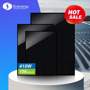 Scenergy Panels Full Black Frame Tile Roof Mono 410Watt 550Watt Water Cooled Solar Panel All Black