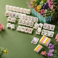 Mahjong américain classique en nacre de haute qualité, 4 couches d'acrylique, 160 pièces, jeu pour 4 personnes, ensemble de tuiles pliables et écologiques