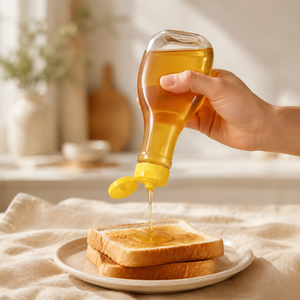 Botella <span class=keywords><strong>de</strong></span> Plástico Transparente con Tapa Abatible para <span class=keywords><strong>Miel</strong></span>, Grado Alimenticio, Dispensador <span class=keywords><strong>de</strong></span> Jarabe, Envase Vacío para Salsas, Aceite y Condimentos - Product Image 3