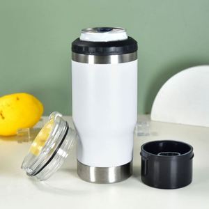 Gobelet isotherme pour voiture en acier inoxydable thermolaqué de 14 oz avec double couvercle et 2 tasses colorées - Product Image 3