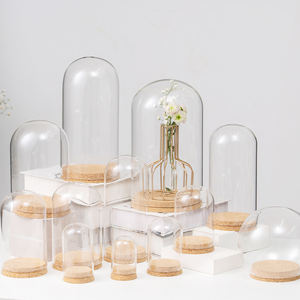 Novedad: Cúpula de <span class=keywords><strong>Cristal</strong></span> Pequeña Reutilizable con Base de Corcho, Cubierta para Exhibición de Flores, para Decoración de Fiestas, Hogar y Bodas - Product Image 4