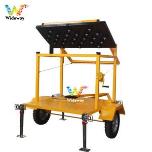 15 hoặc 25 ánh sáng khu vực xây dựng dấu hiệu giao thông năng lượng mặt trời gấp hiển thị LED mũi tên Board giao thông Trailer - Product Image 4