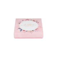 Caixas de Presente em Papelão Reciclado com Impressão Offset Rosa, Tampa e Base, Acabamento Fosco, para Creme Facial e Creme para Olhos