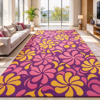 Luxuriöser Handgefertigter Getufteter Großformatiger Maßgefertigter Blumenteppich Qualitäts-Teppiche Übergroßer Wohnzimmer-Schlafzimmer-Kunstteppich Design Wohndekor