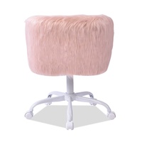 Chaise de bureau moderne rose en fausse fourrure Chaise en peluche pour la maison, le bureau et le salon Meubles en gros