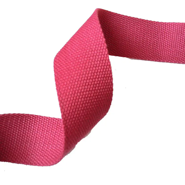 Wholesale High Quality Yoga Belt Webbing Tape Webbing Strap Different Sizes Colors Thickened Cotton for Canvas Bag Customized