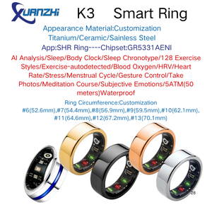 SHR OEM Smart Emotions Meditation AI Analysis K3 Heart Rate Sleep 128 Multisports HRV Fitness Tracker APP <b>Ring</b> 2026 1.AI-Powered - Product Image 3