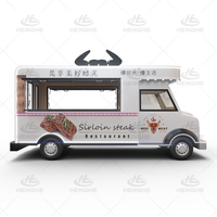 Furgoneta de Comida Comercial Cafetería Móvil Carrito de Comida Personalizado Sobre Ruedas Pequeño Remolque de Comida con Cocina Totalmente Equipada