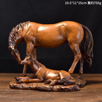 Statue de cheval en résine moderne pour décoration de bureau, ornement de mère et de cheval pour salon, bureau, hall d'entrée, étude
