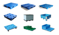 Palette en plastique Euro à face unique, matériau PP, industrielle, 4 voies, haute capacité de charge, 4T charge statique