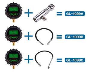 OEM निर्माता कम दबाव 0-30psi 4x4 ऑफरोड सहायक उपकरण एयर डाउन टायर डिफ्लेटर गेज सेट - Product Image 4