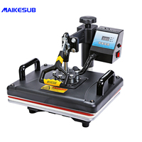 Imprimante de Transfert Thermique Personnalisée pour T-shirts, Machine de Presse à Chaud par Sublimation Combo 5 en 1 pour Impression Chapeaux/Mugs/Assiettes/Bouteilles/T-shirts