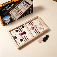 Jeu de hockey sur table en bois Fast Sling Puck, jeu de société éducatif interactif, cadeau idéal pour les enfants
