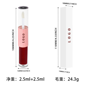 Brillo Labial Líquido de Larga Duración, Resistente al Agua, 24 Horas, Etiqueta Privada, Doble Punta, Brillo Labial con Efecto Shimmer - Product Image 5