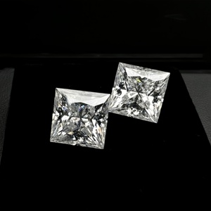 Moissanita Cultivada en Laboratorio, Corte Princesa, Efecto Fuego, Certificada por Terceros, Piedras Preciosas Sueltas, Color DEF GH <span class=keywords><strong>IJ</strong></span> para Joyería - Product Image 3