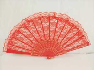 Abanico de Mano de Plástico de 23 cm, Color Liso, con Borde Dorado y Encaje, Estilo Hada, Hecho a Mano, Duradero, Recuerdo de Boda para Decoración del Hogar - Product Image 6