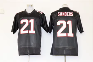 1991 Atlanta Retro 4 Brett Favre 7 Michael Vick 21 Deion Sanders Hochwertige Vintage Genähte American Football Trikots - Product Image 4