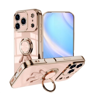 เคสโทรศัพท์เคลือบหรูหรา ลายอวกาศ พร้อมที่วางแหวน 3 มิติ สำหรับ iPhone 17 17 Air 16 15 14 13 12 11 Pro Max XS Max ป้องกันกล้อง - Product Image 5