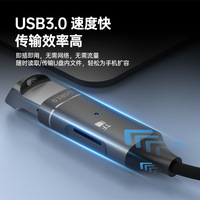 Lector de Tarjetas TF Dos en Uno, Cable Adaptador OTG Tipo C, Convertidor de Alta Velocidad, Venta al Por Mayor Internacional