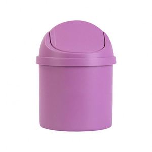 Portable Mini Table Trash Can Custom Logo Purple Color Small Stand Office Waste <b>Bin</b> for Desk - Product Image 1