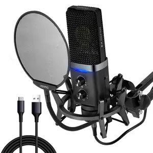 延迈USB X3播客设备唱歌麦克风演播室麦克风用于广播录制流媒体游戏