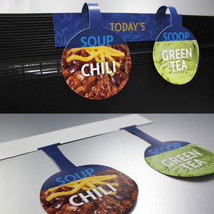 Autocollant publicitaire pour étagère en PVC durable, écologique et imperméable - Product Image 2