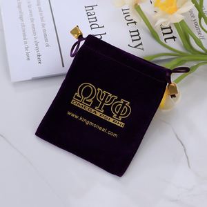 Wholesale Custom Recyclable Velvet <b>Drawstring</b> Gift Bag with Hot Stamping Logo for Jewelry Watch Eyewear <b>Bracelets</b> Earrings - Product Image 6