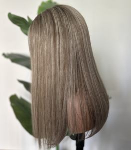 Parrucca medica in Silicone frontale in pizzo svizzero resistente 100% <span class=keywords><strong>trattamento</strong></span> dei <span class=keywords><strong>capelli</strong></span> umani parrucca medica - Product Image 4