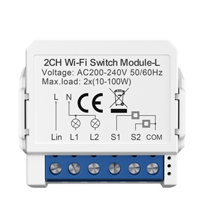 Sls tuya 2 Gang thông minh ánh sáng chuyển đổi mô-đun <span class=keywords><strong>Mini</strong></span> Wifi Relay chuyển 10A Nhà Thông Minh Hệ thống tương thích điều khiển từ xa thiết bị chuyển mạch - Product Image 1