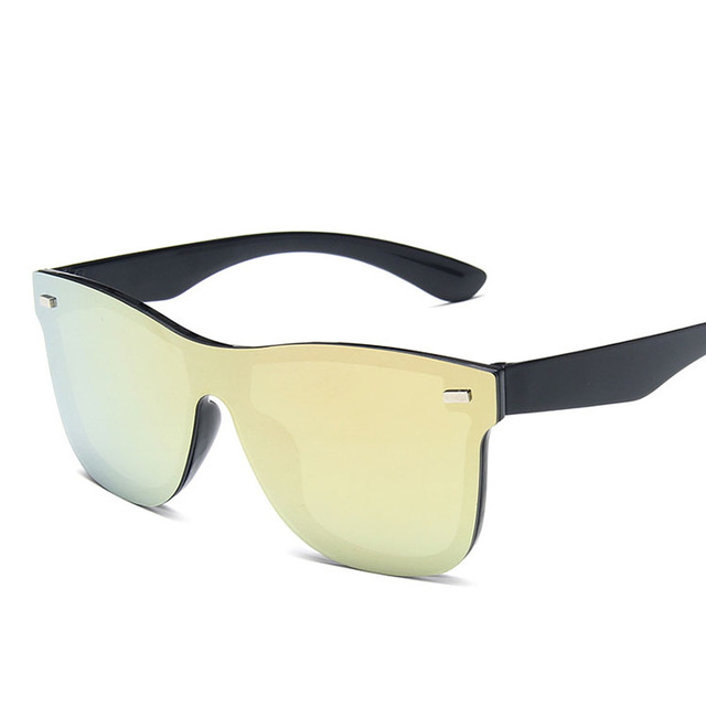 One Piece Sunglasses Colorful Reflective Mercury Sunglasses