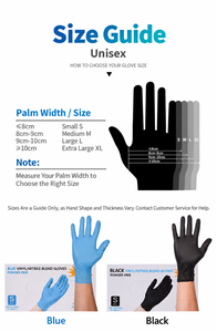 Guantes Desechables de Vinilo y Nitrilo, Azules, Sin Polvo, Sin Látex, No Estériles, Talla Pequeña, 100 Guantes por Caja - Product Image 3