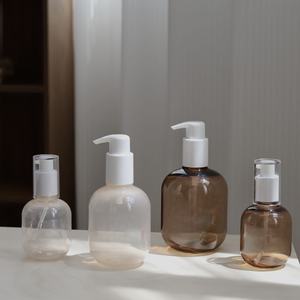 ขวดปั๊มน้ำ PET ขัดผิวทรงกลมหนา100-200มล. หรูหราสำหรับเครื่องสำอางครีมโลชั่นบำรุงผมตัวเครื่องจ่ายแบบเติมได้ - Product Image 5