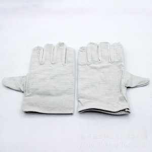 Welding Gloves 24 <b>Stitch</b> Double Layer Cotton Thickened Wear Resistant For Construction And <b>Machinery</b> General Purpose - Product Image 1