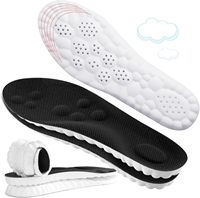 1 paire de semelles intérieures en mousse à mémoire de forme 4D, souples, pour fasciite plantaire, soutien de la voûte plantaire, inserts orthopédiques avec absorption des chocs pour le sport