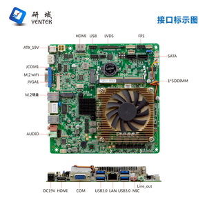 เมนบอร์ด Yentek Mini ITX ขนาด 170x170 มม. รองรับ I7 7820HK LGA 1151 DDR4 ช่องเดียว พร้อมพอร์ตเครือข่ายและเสียงในตัว - Product Image 3