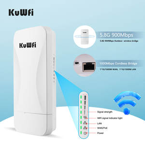 KuWFi WB5G03 3km Longue Distance Gigabit Port 24V POE Power Blanc PTP Extérieur CPE <span class=keywords><strong>WiFi</strong></span> Répéteur AP Mode <span class=keywords><strong>pour</strong></span> Caméra IP - Product Image 4