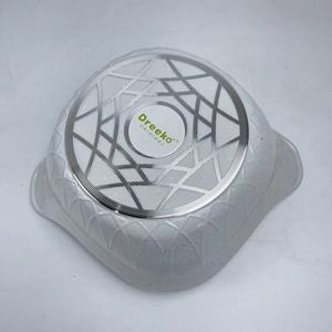 Set di Pentole Ecologiche RTS 12 Pezzi, Rivestimento in Marmo Bianco, Costruzione in Alluminio Pressofuso Monoblocco, Coperchi in Vetro, Include Pentola <span class=keywords><strong>Olandese</strong></span> - Product Image 6