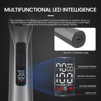 Kit de toilettage PRITECH 5-en-1, tondeuse à cheveux professionnelle, rasoir électrique étanche IPX7, tondeuse pour le nez et le corps, écran LED pour hommes