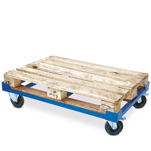 Fahrgestell, LxBxH 1220X820X275 Mm, Tragkraft 500Kg, Rad-ØxB 160X40 Mm, Vollgummibereifung - Product Image 2