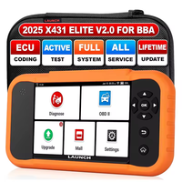 LAUNCH X431 Creader Elite 2,0 BBA OBD2 Escáner Herramienta de escaneo bidireccional para BMW/Mercedes-Benz/Audi ECU Máquina de codificación